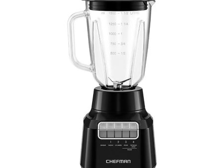 Licuadora Chefman Vaso de Vidrio 1.5 Litros Negra RJ27-15GPI-NE For Discount