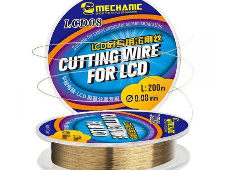 MECHANIC LCD08 Special Steel cutting Wire for Mobile LCD Tablet PC Screen Separation Line Tools 0.08mm 200m Supply