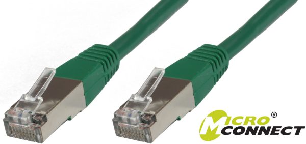 S FTP CAT6 0.25m Green PVCMicroConnect Fashion