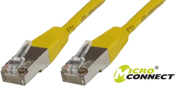 S FTP CAT6 1m Yellow PVCMicroConnect Fashion