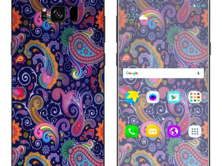 Purple Paisley Samsung Galaxy S8 Plus Skin Discount