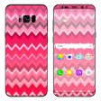 Red Pink Chevron Samsung Galaxy S8 Plus Skin Online Hot Sale