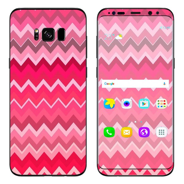 Red Pink Chevron Samsung Galaxy S8 Plus Skin Online Hot Sale