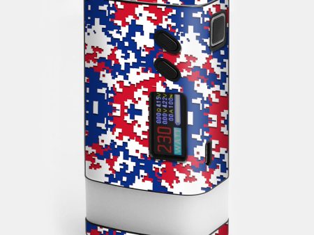 Digi Camo Team Colors Camouflage Red White Blue Sigelei Fuchai Glo 230w Skin Online