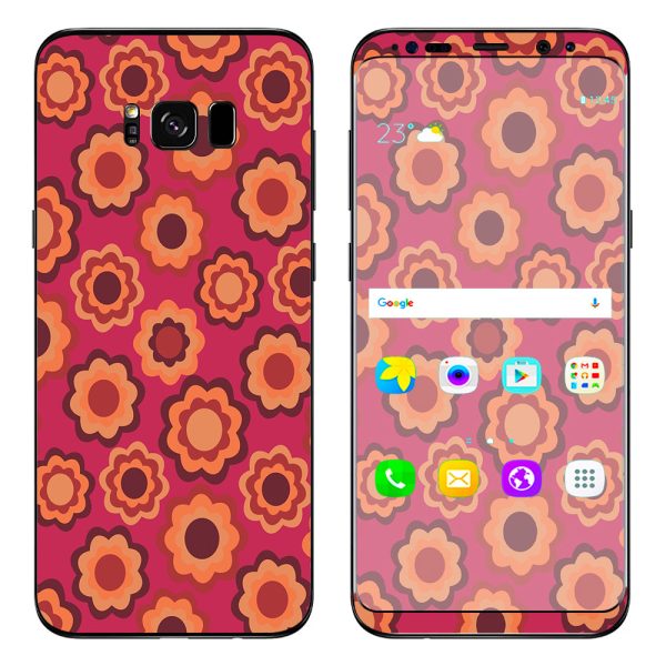 Retro Flowers Pink Samsung Galaxy S8 Plus Skin Hot on Sale